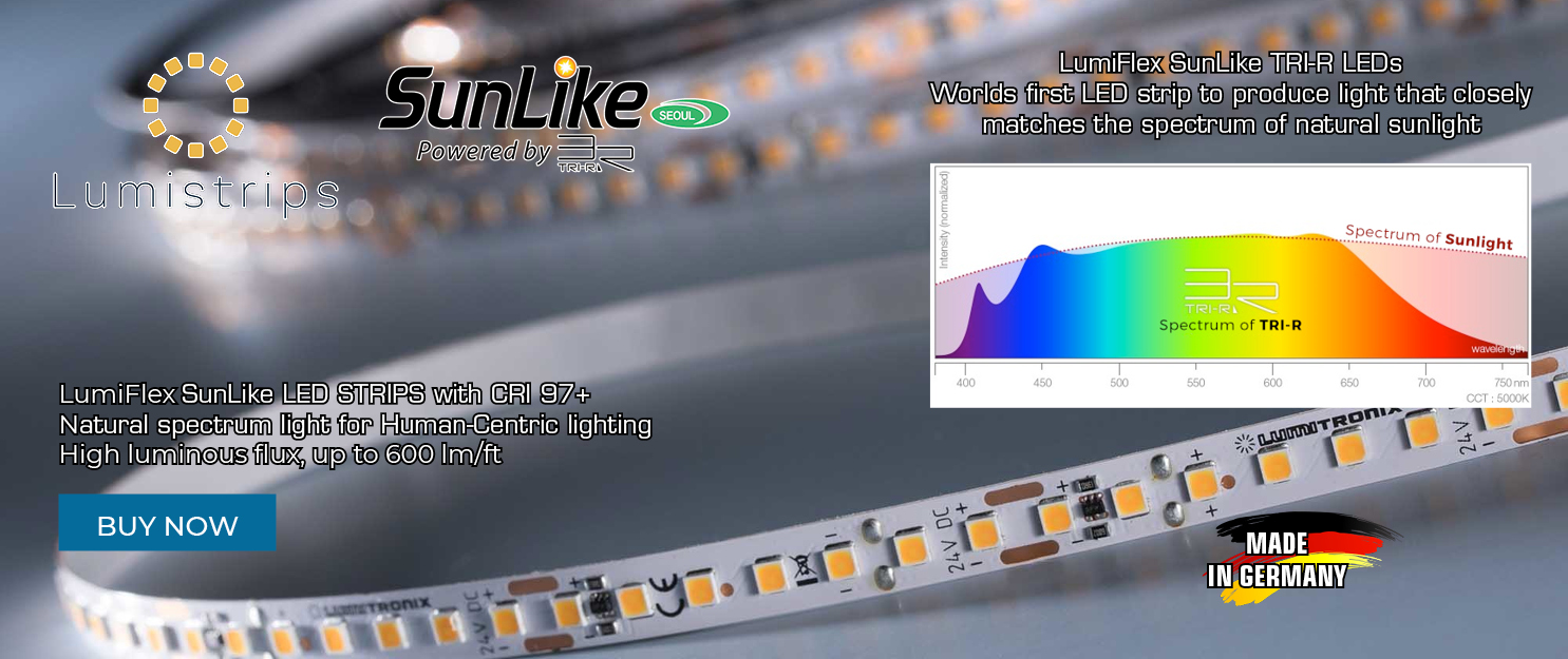 LumiFlex SunLike Flexible LED STRIPS with CRI 98+