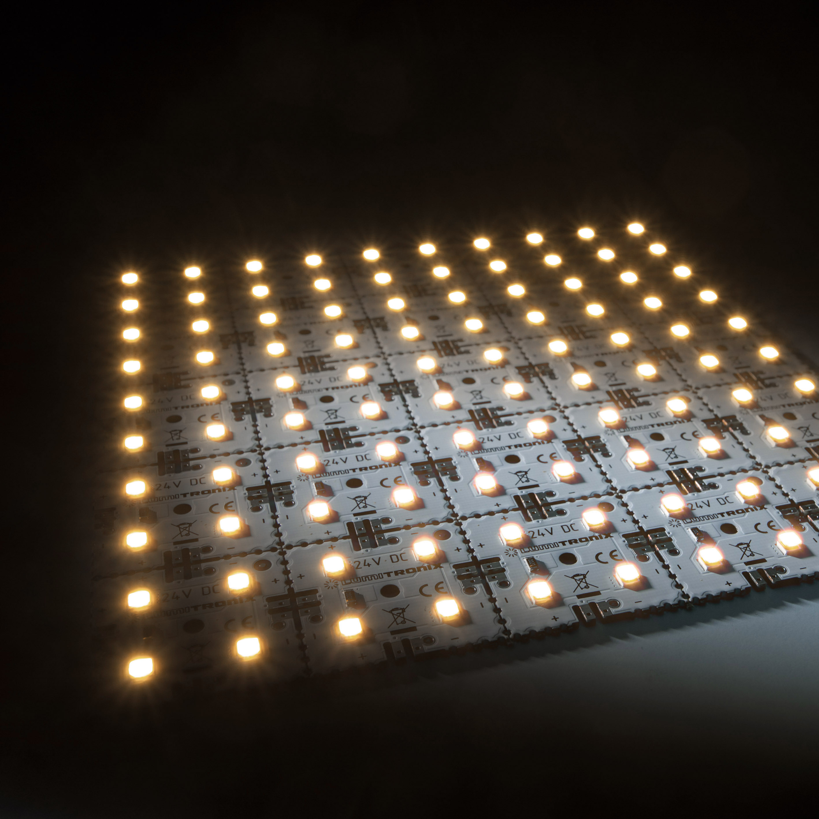 MatrixMini-25-4080 Nichia LED Module (5x5) warm white 2700K 1700lm 100 LEDs 24V 12W 5.9x5.9" (7000 lm/sqft)