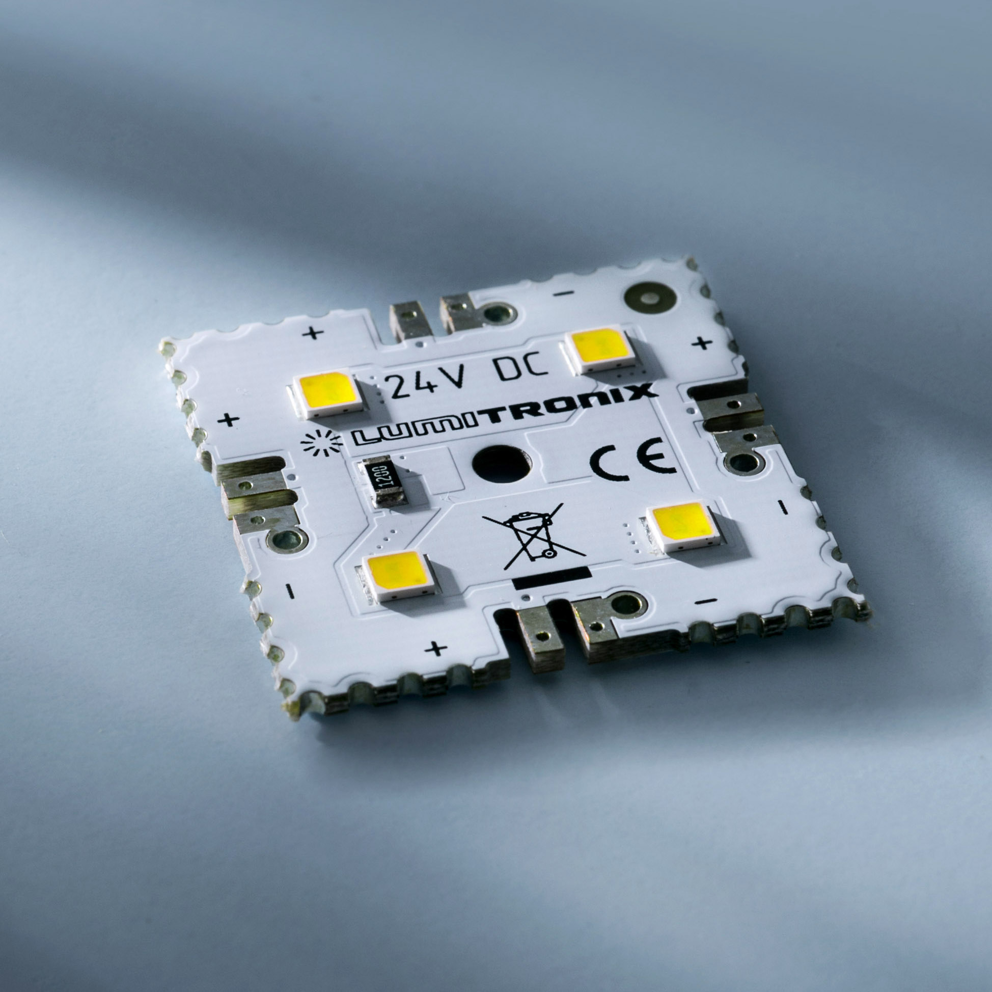 MatrixMini-1-4080 Nichia LED Module pure white 4000K 75lm 4 LEDs 24V 0.48W 1.18x1.18" (7700 lm/sqft)