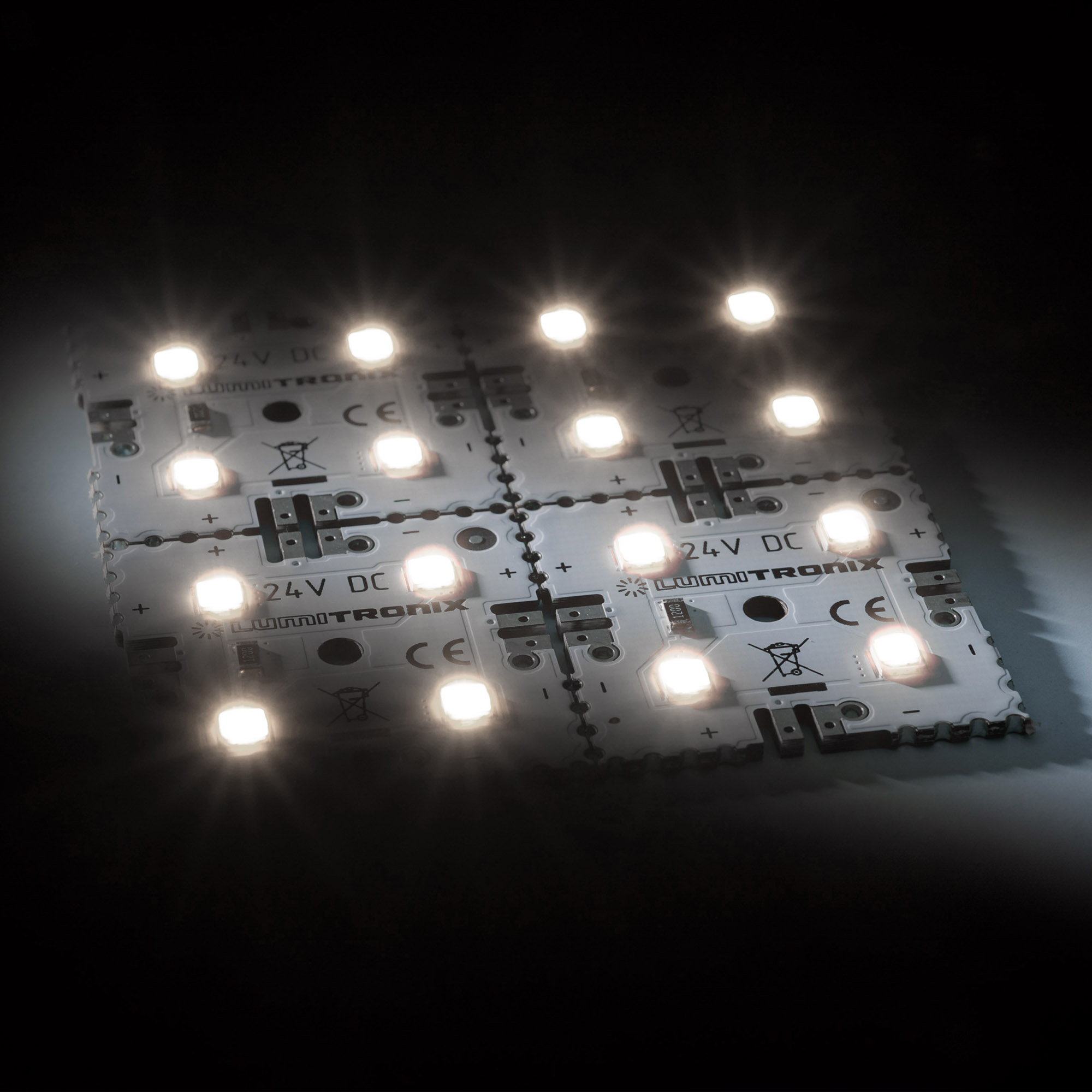 MatrixMini-4-4080 Nichia LED Module (2x2) pure white 4000K 300lm 16 LEDs 24V 1.92W  2.36x2.36" (7700 lm/sqft)