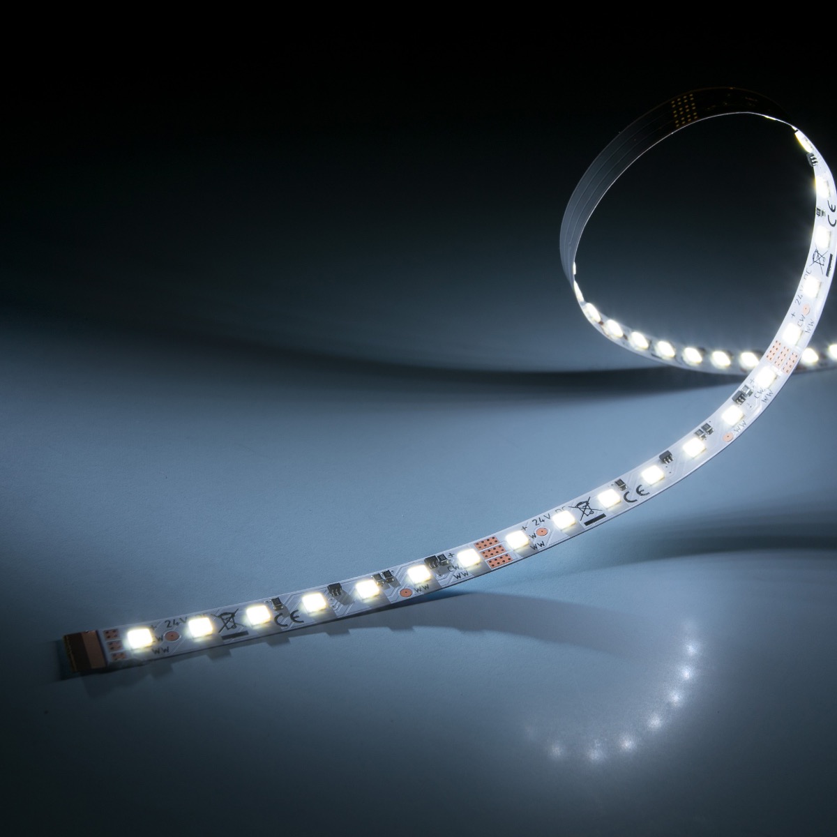 LumiFlexTW-1080 Nichia LED Strip 2 in 1 Tunable white CRI80 2700-6500K 4450lm 24V 34 LEDs/ft 5m/16ft reel (270lm/ft and 2.32W/ft) 