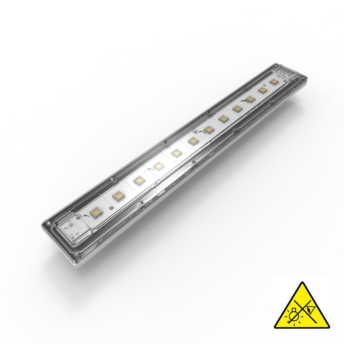 Violet UVC Seoul Viosys LED Module 275nm 12 LEDs 192mW 11.41" 600mA IP67 for disinfection