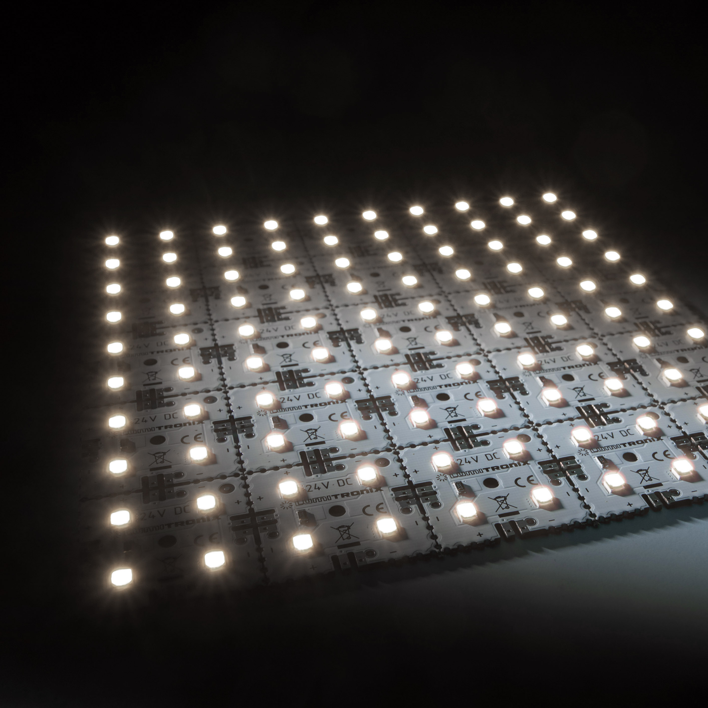 MatrixMini-25-4080 Nichia LED Module (5x5) pure white 4000K 1885lm 100 LEDs 24V 12W 5.9x5.9" (7700 lm/sqft)