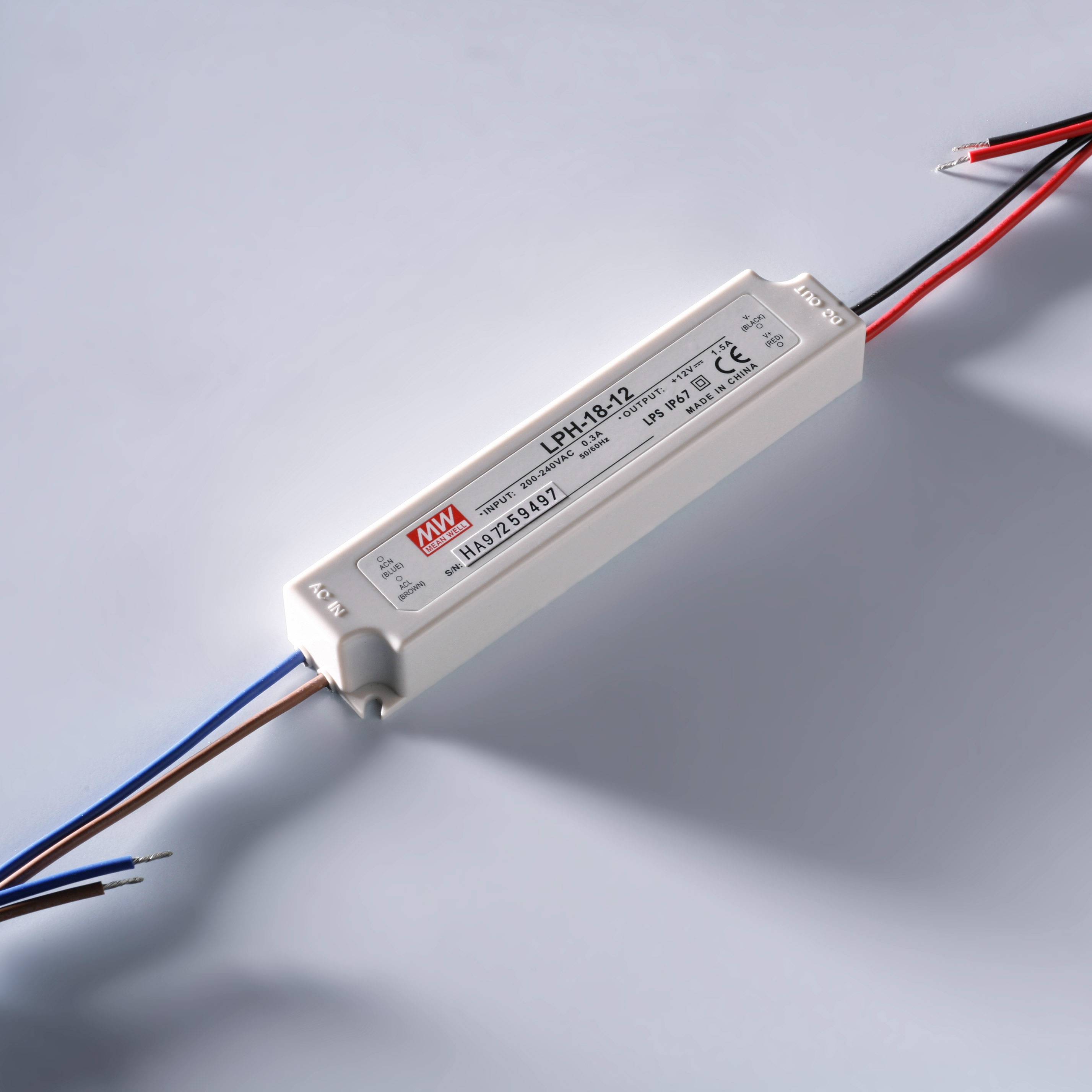 Constant Current LED Driver Mean Well LPC-60-1050B IP67 1050mA 9 > 48V