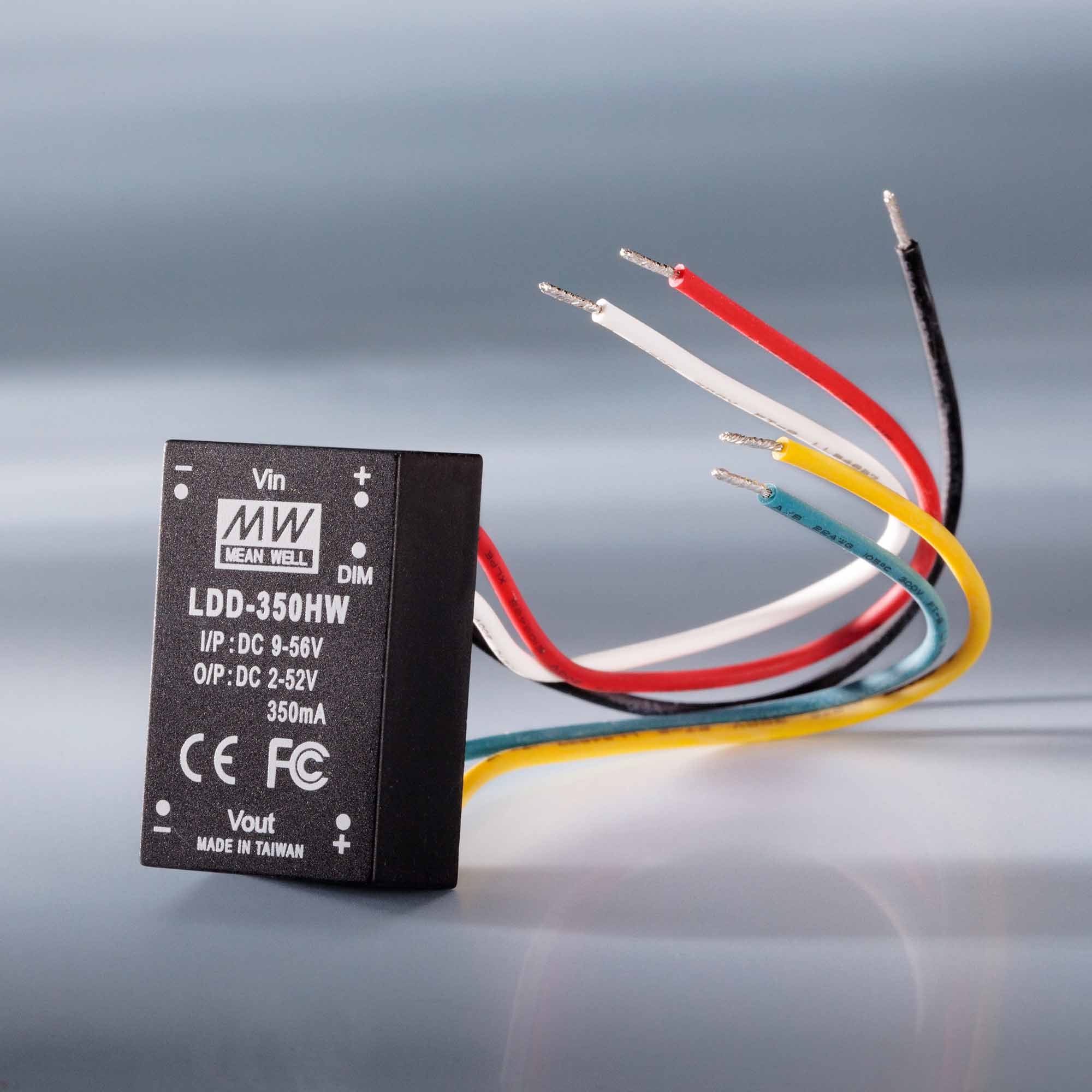 Constant current LED driver Mean Well LDD-500H IP67 500mA 9-56VDC to 2 > 52VDC