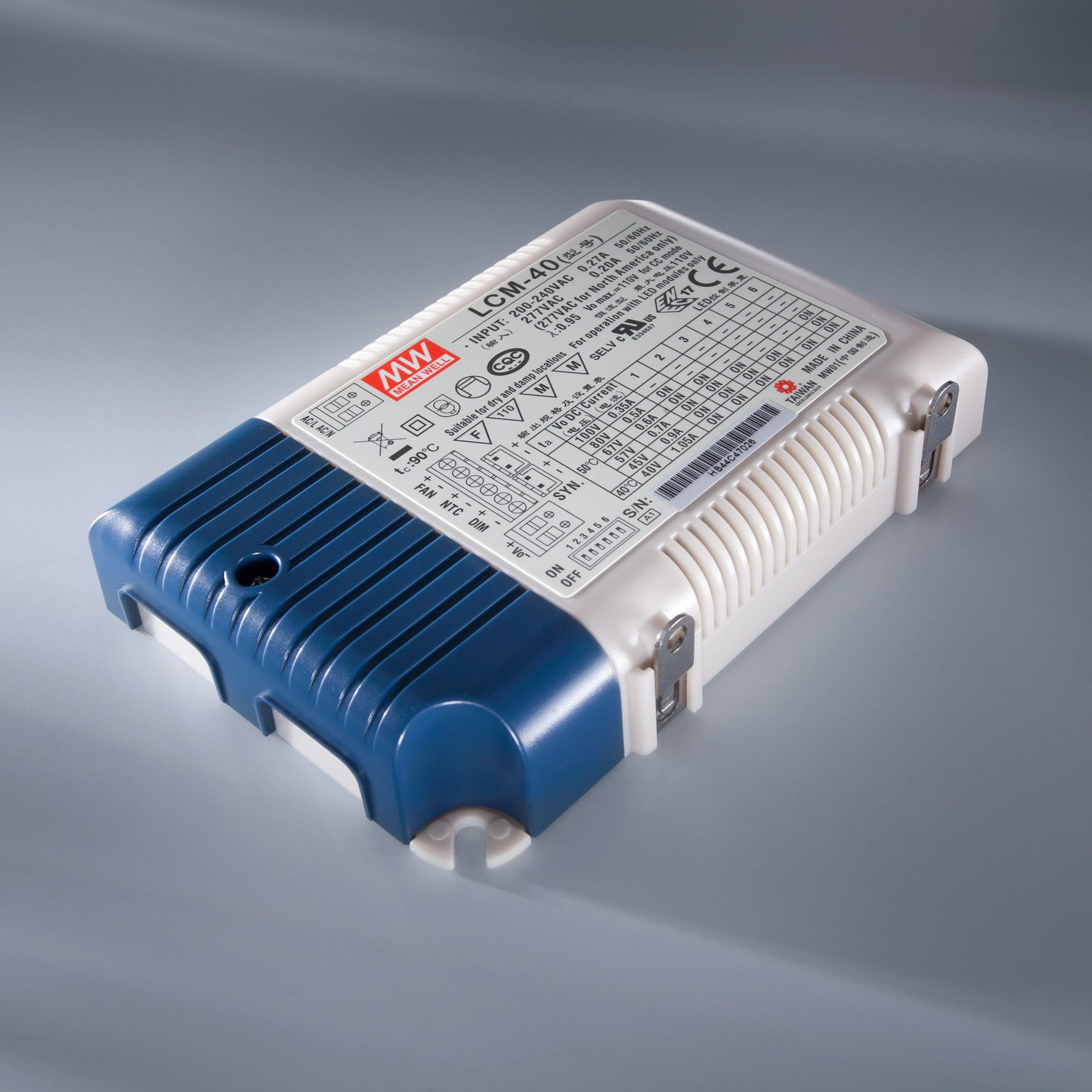 sortere Almindeligt hul Lumistrips Constant Current LED Driver Mean Well LCM-40 IP20 350 > 1050 mA  230V to 2 > 100VDC DIM