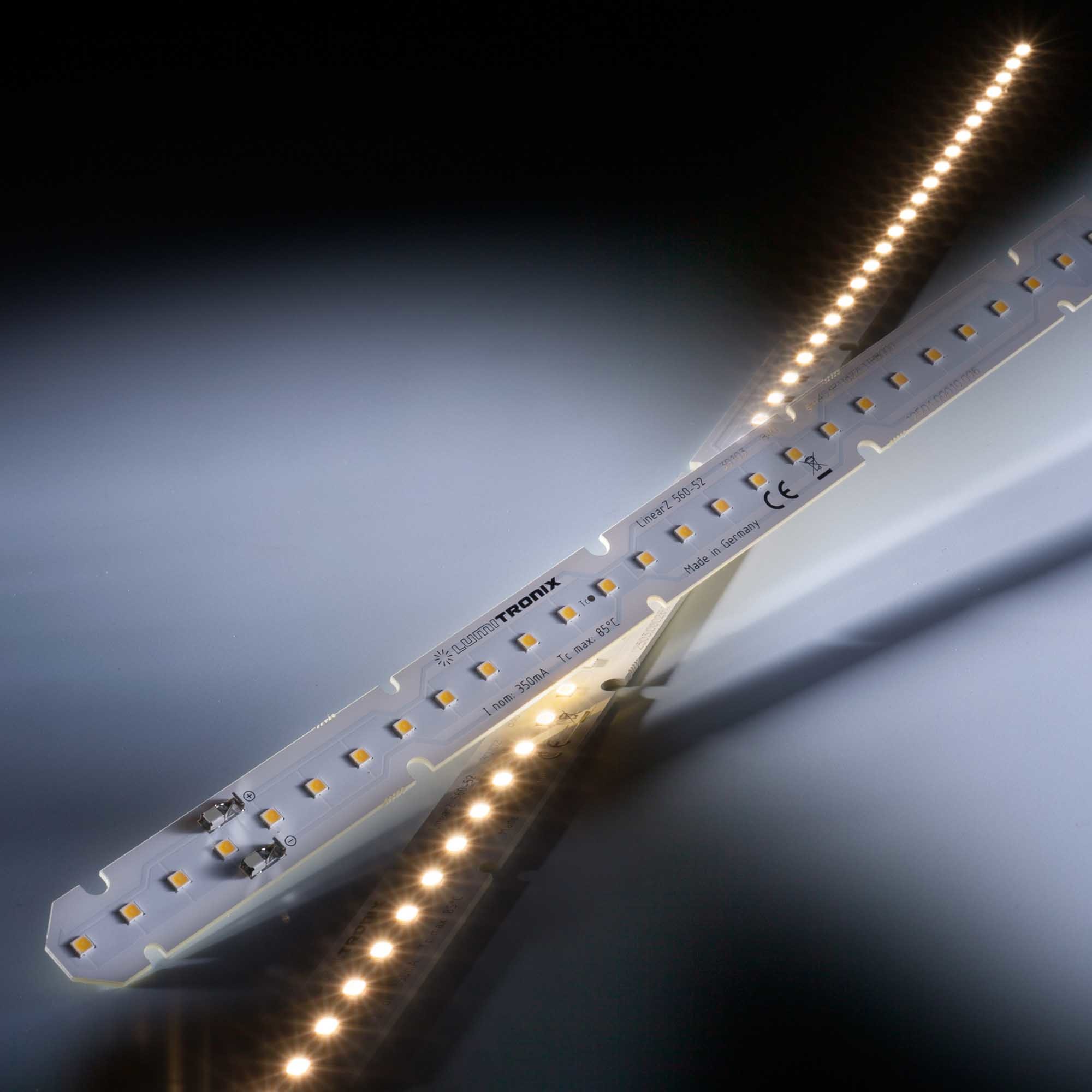 LumiBar-52-RSP Horticulture Nichia Rsp0a LED Strip Zhaga pure white 5000K 28PPF 1780lm 350mA 37.5V 52 LEDs 22.05in/56cm module (969lm/ft 7.2W/ft)