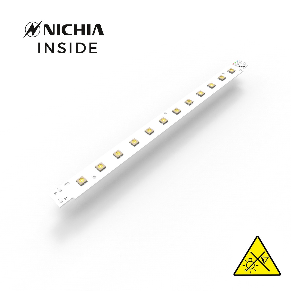 Violet UVC Nichia LED Strip 280nm 12 NCSU334B LEDs 1176mW 11.02" 1500mA for disinfection and sterilization 